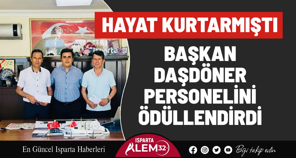 BAŞKAN DAŞDÖNER PERSONELİNİ ÖDÜLLENDİRDİ