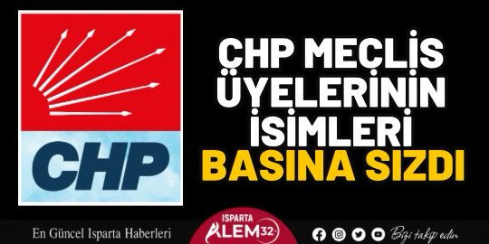CHP Meclis Üyelerinin İsimleri Basına Sızdı
