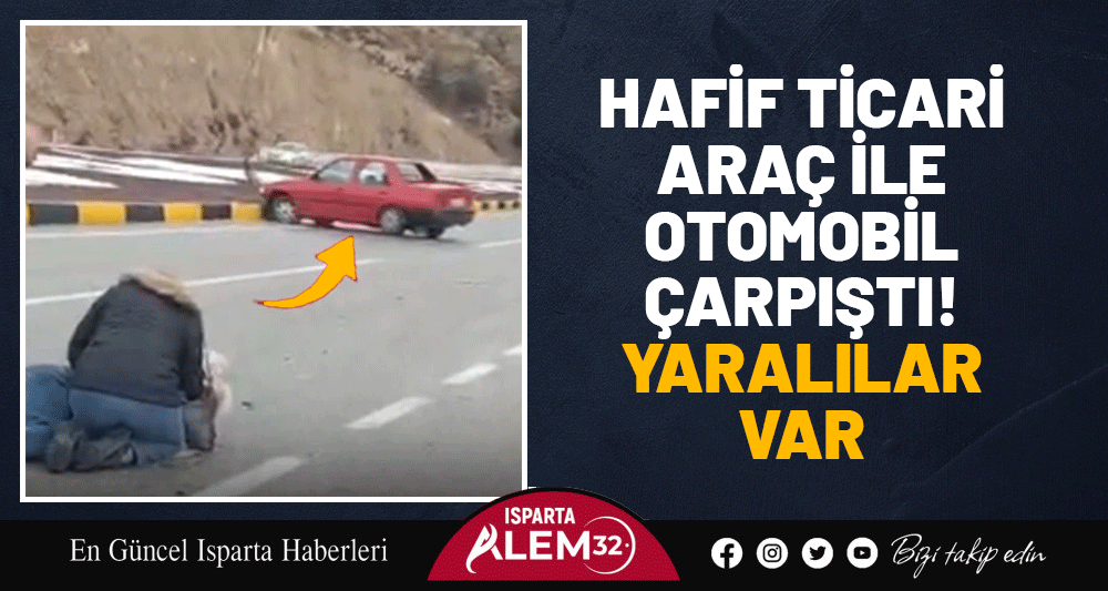 Hafif ticari ara&ccedil; ile otomobil &ccedil;arpıştı! Yaralılar var