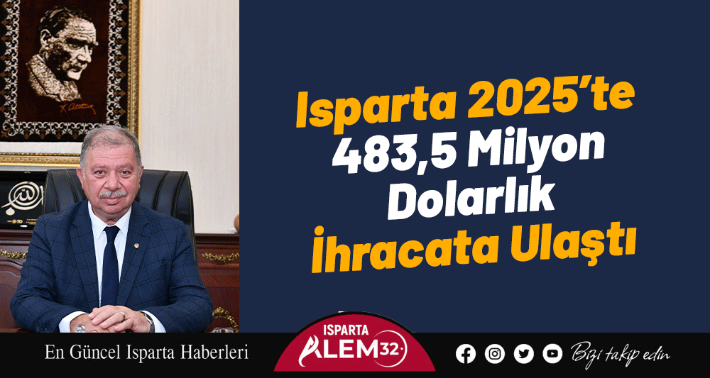 Isparta 2025&rsquo;te 483,5 Milyon Dolarlık İhracata Ulaştı