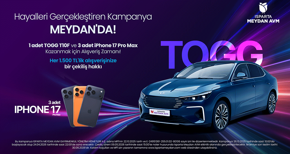 Isparta Meydan AVM’den Büyük Çekiliş