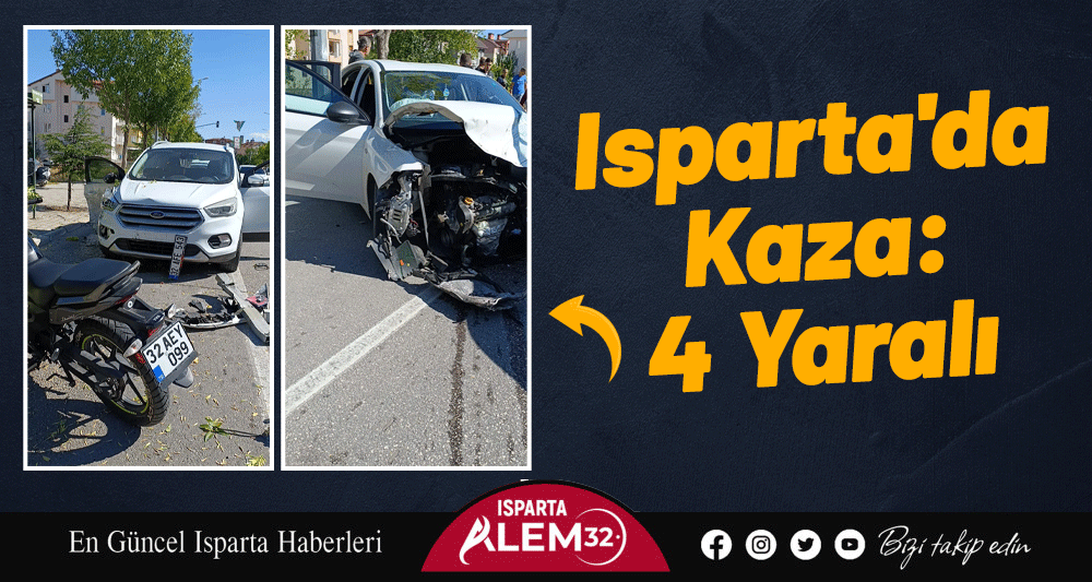 Isparta'da Kaza: 4 Yaralı