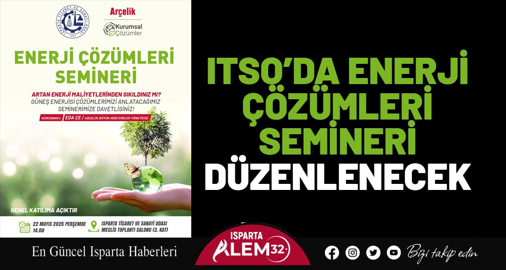 ITSO’DA ENERJİ ÇÖZÜMLERİ  SEMİNERİ DÜZENLENECEK