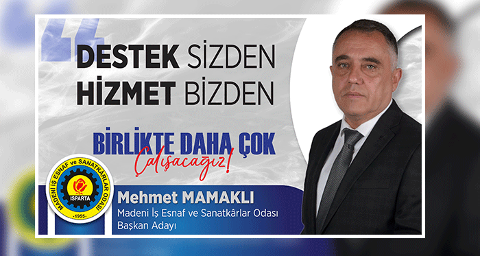 Maden İş Esnaf ve Sanatkarlar Odasına güçlü aday Mehmet Mamaklı