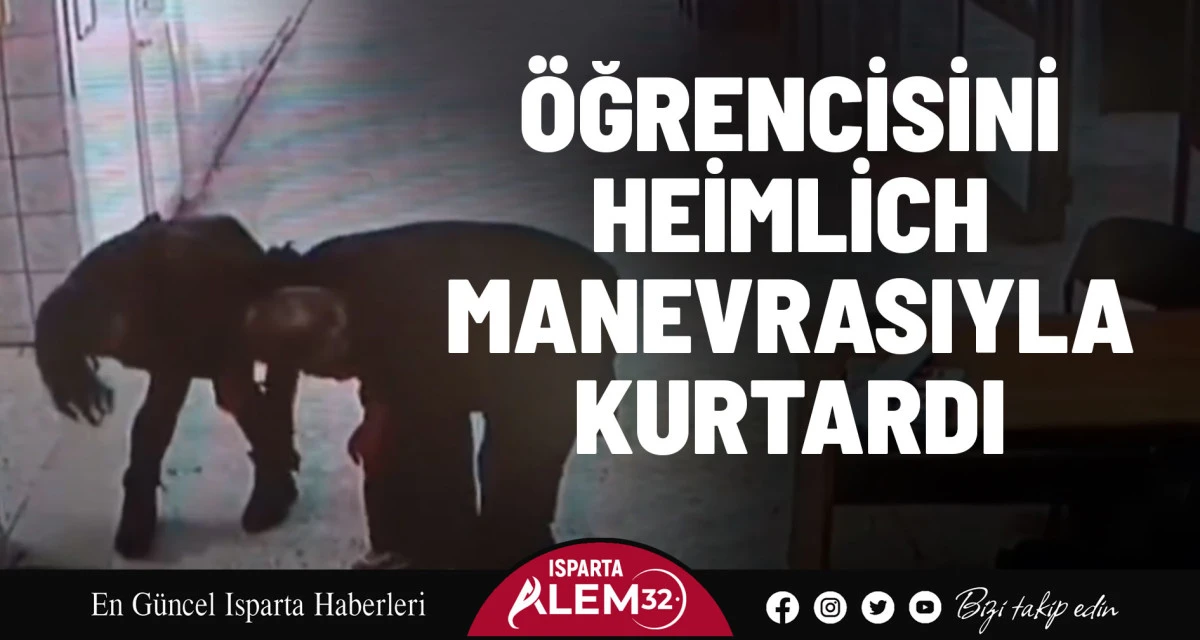 Öğrencisini Heimlich Manevrasıyla Kurtardı