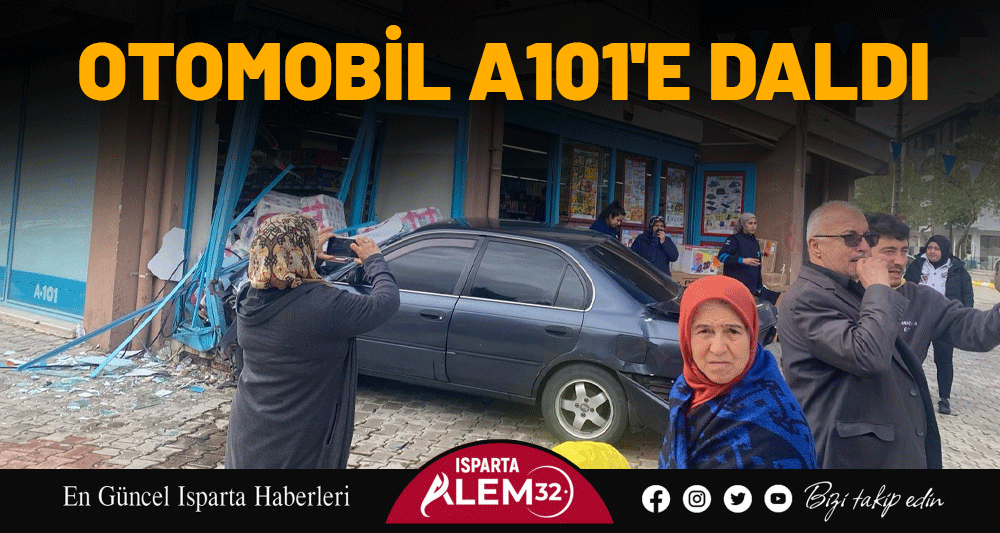 Otomobil A101'e Daldı