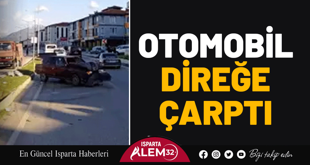 Otomobil Direğe Çarptı