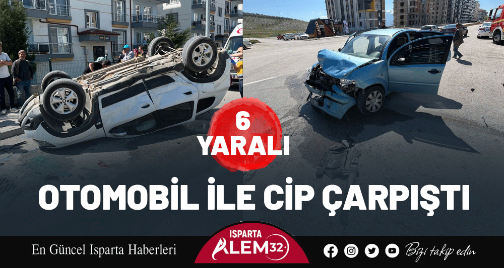 OTOMOBİL İLE CİP ÇARPIŞTI