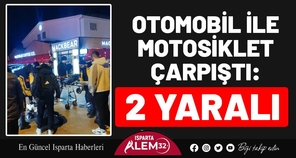 Otomobil İle Motosiklet &Ccedil;arpıştı: 2 Yaralı