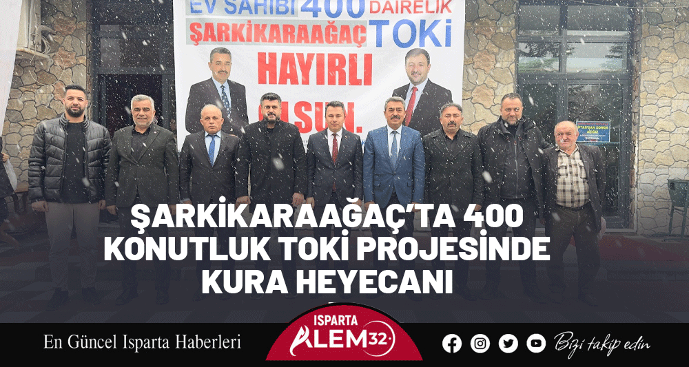 ŞARKİKARAAĞA&Ccedil;&rsquo;TA 400 KONUTLUK TOKİ PROJESİNDE KURA HEYECANI
