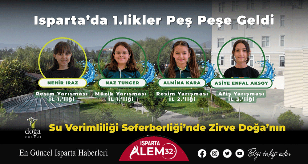 Su Verimliliği Seferberliği&rsquo;nde Zirve Doğa&rsquo;nın: Isparta&rsquo;da 1.likler Peş Peşe Geldi